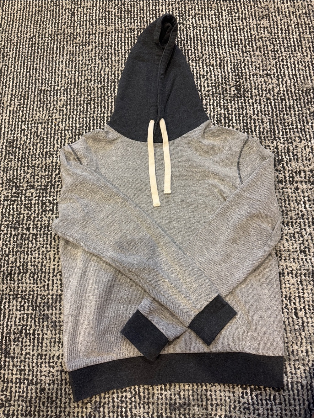Slate & Stone Two-Tone Gray and Black Pullover Hoodie